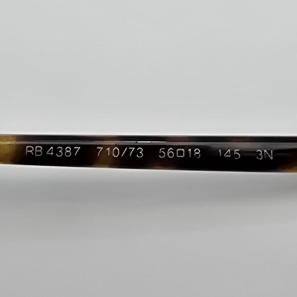 Ray-Ban RB4387 710/73 Polished Light Havana Frame B-15 Brown Lens Sunglasses - Picture 7 of 13